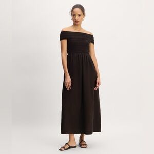 Everlane Off-Shoulder Black Dress